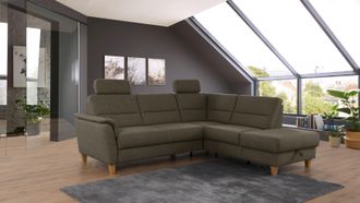 HOME AFFAIRE Ecksofa »Palmera L-Form, B: 236 cm« optional Bettfunktion & Bettkasten, Federkern