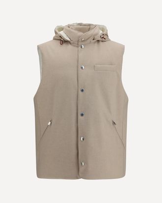 Brunello Cucinelli Wool Down Vest Male XXL