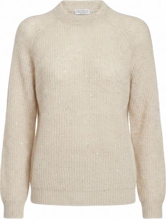 Brunello Cucinelli Diamond Yarn English Rib Sweater