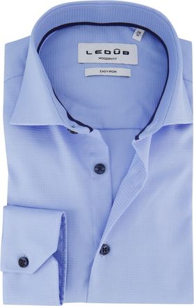 Led&ucirc;b Overhemd Ledub Modern Fit lichtblauw Easy Iron