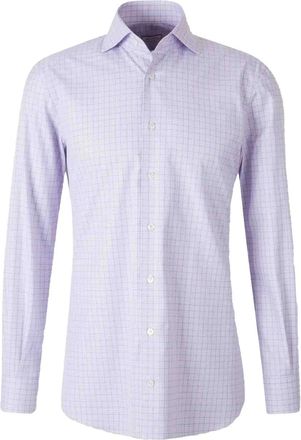 Atelier Munro Geruit overhemd met knopen - Paars