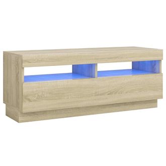 vidaXL Vidaxl - Mueble De Tv Con Luces Led Roble Sonoma 100x35x40 Cm