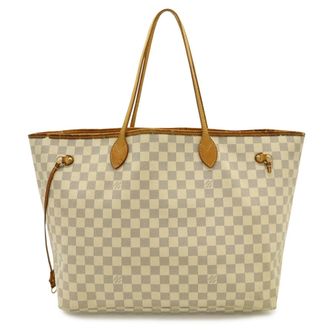 Louis Vuitton Damier Azur Ivory Damier Azur Shoulder Bag Tote Bag (Pre-Owned)