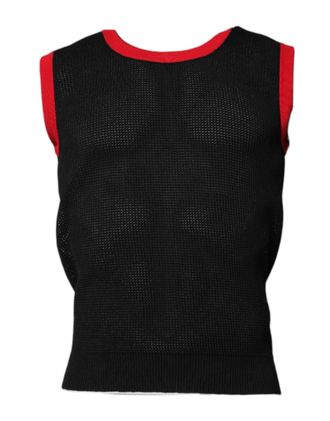 Dolce & Gabbana Mens Black Cotton Slim Fit Round Neck T-Shirt Polyester