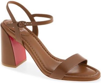 Christian Louboutin Miss Jane Sandal in C718 Cuoio/lin Cuoio at Nordstrom, Size 35.5
