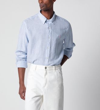 Polo Ralph Lauren Light blue/white striped linen shirt