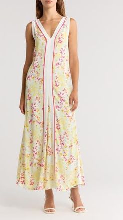 Reiss Eliza Buttercup Print Midi Dress in Pink/Yellow at Nordstrom Rack, Size 6 Us / 10 Uk
