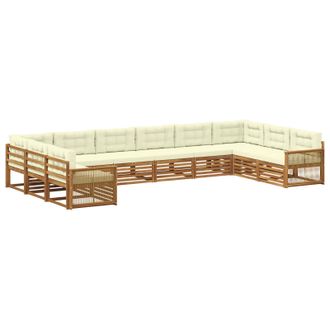 vidaXL Juegos De Sof&aacute;s 10 Uds. Madera De Acacia S&oacute;lida Vidaxl