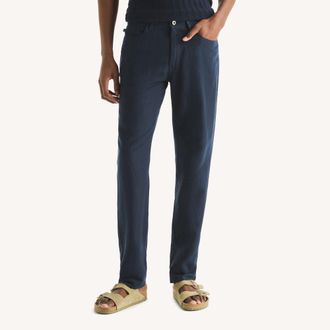 Nautica Mens Linen Flat Front Pant