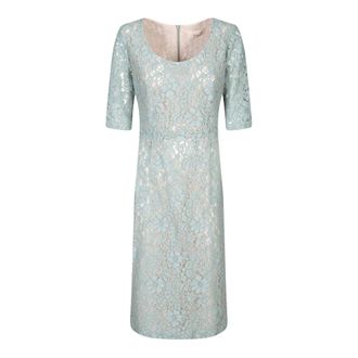 Blanca Vita Alnus Lace Midi Dress - Dames - Casual kleedjes - Groen - 2XS - Katoen - Kleedjes