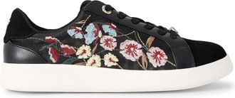 Kurt Geiger Womens Leather Eliza Embroidery Sneakers - Black - Size UK 3