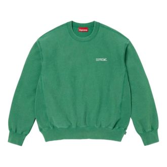 SUPREME SS26 Washed Crewneck Green SUP-SS26-304-GRN