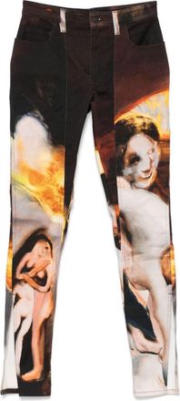 MUGLER X Ambera Wellmann Printed Skinny Jeans - Womens - Elastomultiester/Cotton