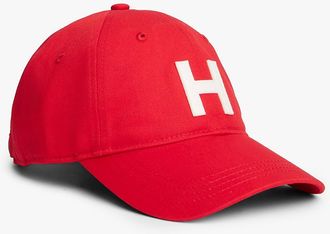 Tommy Hilfiger Mens H Logo Patch Baseball Cap - Red