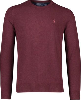 Polo Ralph Lauren Ronde Hals Trui - Heren - Ronde hals truien - Rood - XL - Wol - Truien & Vesten