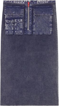 Diesel Gonna M-Merin a coste con zip - Blu