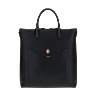 Thom Browne Laptop Bags & Cases, male, Black, Size: ONE SIZE Zip Vertical Tote