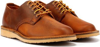 Red Wing Shoes Shoes Weekender Oxford Rough & Tough Leather Mens Copper Lace-Up - Brown - Size UK 8.5