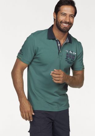 Man's World Poloshirt MANS WORLD, Herren, Gr. 4XL (68/70), gr&uuml;n (smaragdgr&uuml;n), Piqu&eacute;, Obermaterial: 100% Baumwolle. Gewebtes Material: 100% Baumwolle, bedruckt, u