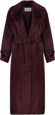 Max Mara Long Coat In Alpaca And Wool