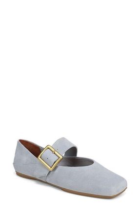 Franco Sarto Oakes Square Toe Flat in Dusty Blue at Nordstrom, Size 5.5