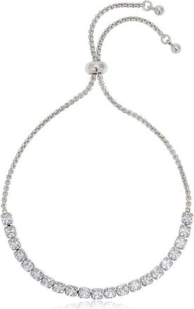 Ettika Adjustable Cubic Zirconia Bracelet in Silver at Nordstrom