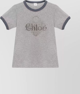Chlo&eacute; cotton logo print baby fit t-shirt