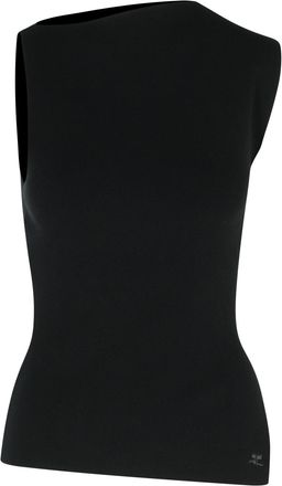 Courrèges Oblique Black Viscose Blend Tank Top