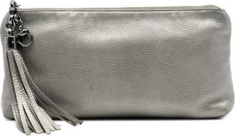 Gucci Pre-owned Gucci Metallic Leather Sienna Tassel Clutch 35NJ8GAQASJSX311