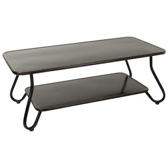 Wanderlust Deco Mesa auxiliar de metal negro 120x60x46,5