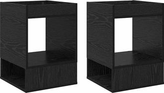 vidaXL Mesa Auxiliar 2 Uds. Roble Negro 40 X 40 X 56 Cm Vidaxl