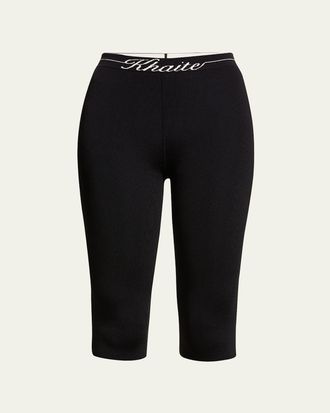 Khaite Harden Intarsia-Logo Pedal Pushers