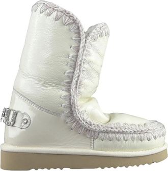 Mou Eskimo 24 Enkellaars - Dames - Schoenen - Wit - Maat: 40 EU Zijde