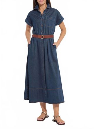 Lyss&eacute; Zelda Belted Midi Dress In Denim Blue