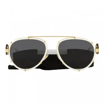 Versace Aviator Full Rim Sunglasses - White