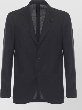 Lardini single breasted wool blend tailored jacket