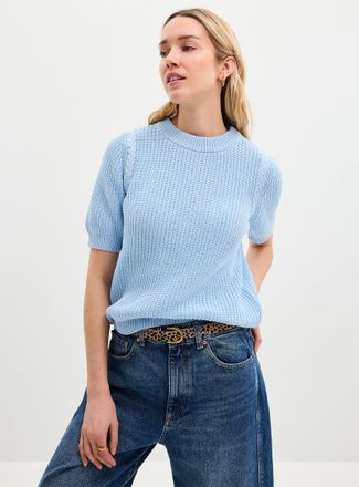 Saint Tropez Womens Pure cotton shaker-rib sweater