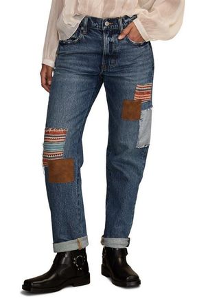 Lucky Brand Legend Mr Boy Patchwork Straight Leg Jeans in Jamboree Wash at Nordstrom, Size 24 X 29