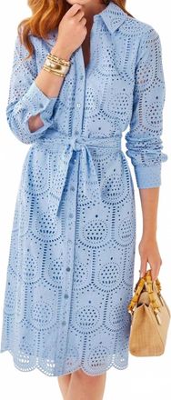 Lilly Pulitzer Eira Midi Shirtdress In Jacaranda Blue