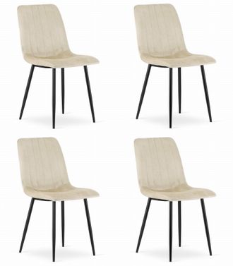 OEM Silla Lava - Terciopelo Beige Fr&iacute;o X 4