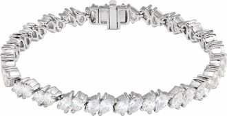 Diamond2Deal 14k Gold 9 1/2 CTW Lab-Grown Diamond Line Bracelet 7
