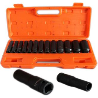 Trade Shop Trade Shop - 15 Bussole Per Pistola Avvitatore Pneumatica Esagonali Attacco 1/2 Da 10-32 Mm