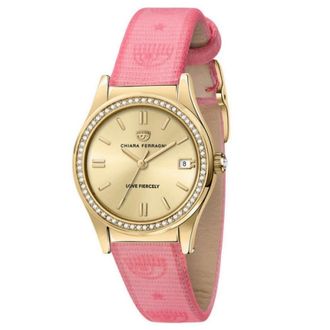 Chiara Ferragni Gouden Dames Quartz Horloge - Dames - Horloges - Geel - ONE Size - Accessoires