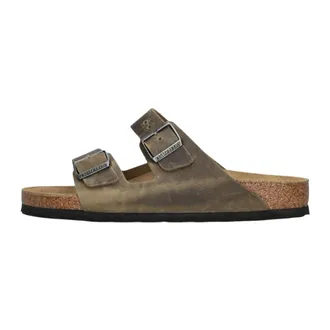 Birkenstock Groene Zomer Slippers Stijlvol Comfort - Heren - Sandalen - Groen - 41 EU - Linnen - Schoenen