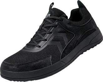 Generic Mens Extra Wide Fitting Trainers Flat Mesh Breathable Casual Trainers Lightweight Solid Color Walking Sneakers Comfortable Running Shoes Durable Lace-