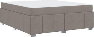 vidaXL Vidaxl - Estructura De Cama Con Colch&oacute;n Taup&eacute; 180 X 200 Cm Tela