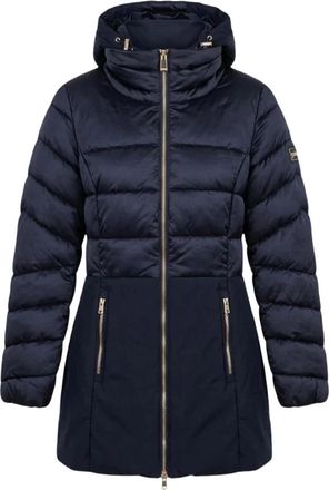 Yes-Zee Donsjack - Dames - Winterjassen - Blauw - XS - Leer - Jassen