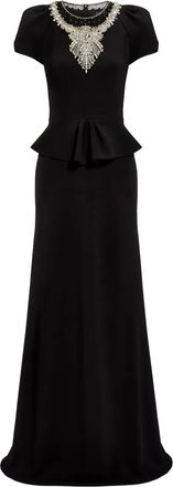 Jenny Packham Nocturne maxi-jurk - Zwart