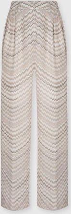Missoni Mid-rise Tailored Pants With Zigzag Pattern in White at Nordstrom, Size 42 It