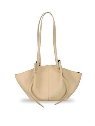 Yuzefi Tassen, Dames, Beige, ONE Size, Leer, Mochi Schoudertas